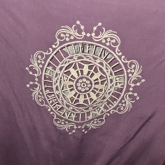 Solitaire Plum Tunic with Intricate White Embroidered Detailing - Picture 7 of 9